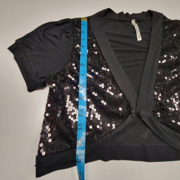 Black Sequin Bolero Size M - Picture 7 of 9